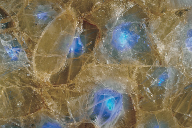Fiber optic quartz blue